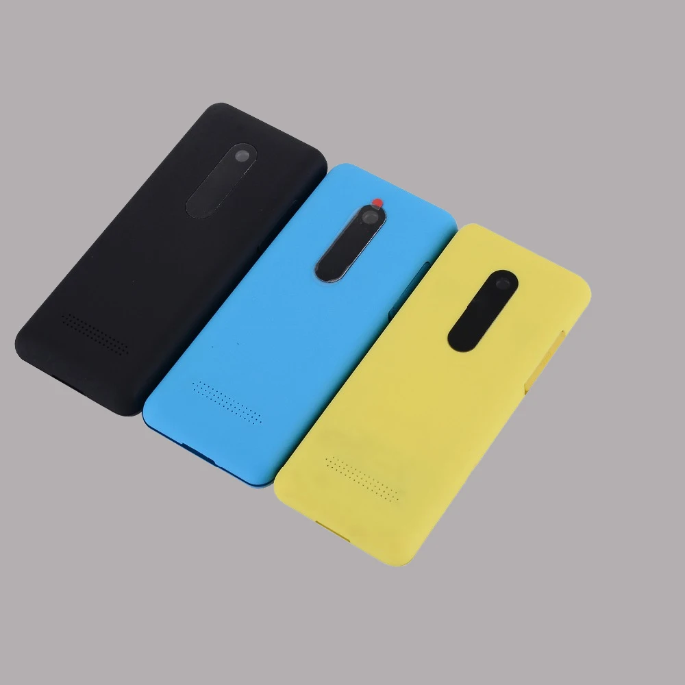 For Nokia Asha 206 2060 Good quality Full Housing Cover Dual SIM Back Case cover Battery Door English Keypads With Tools