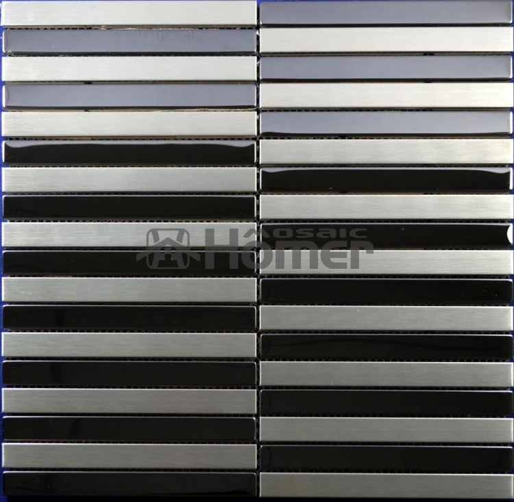 long strip pattern stainless steel  Metal Wall TILE for Bathroom Kitchen Backsplash Showe free shipping