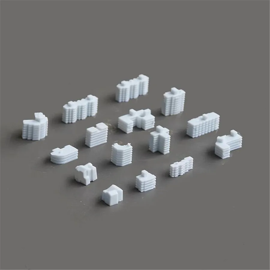 10pcs/lot Plastic 1/2000 Scale Model Building For Train Layout Or Kits Building Toys