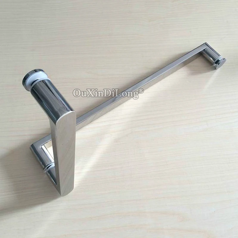 

Brand New 304 Stainless Steel Frameless Bathroom Door Handles Glass Door Push Pull Handles Towel Bar Chromed for 8~12mm Glass