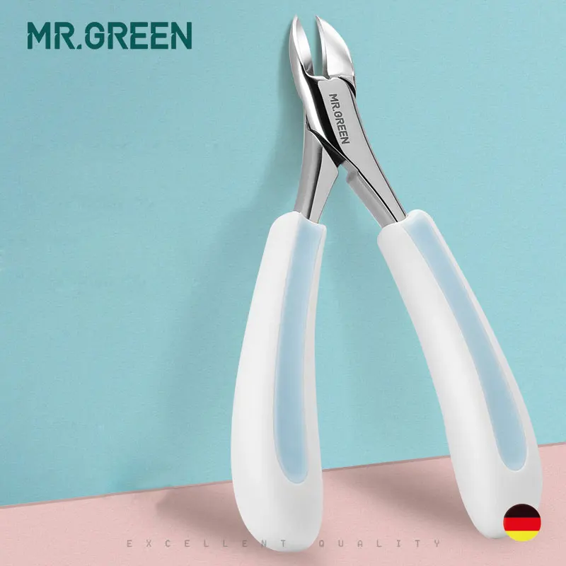 MR.สีเขียวเล็บ Clipper เล็บเครื่องมือสแตนเลสสตีลหนา Plier กรรไกรเล็บเท้าคุด Nipper Trimmer