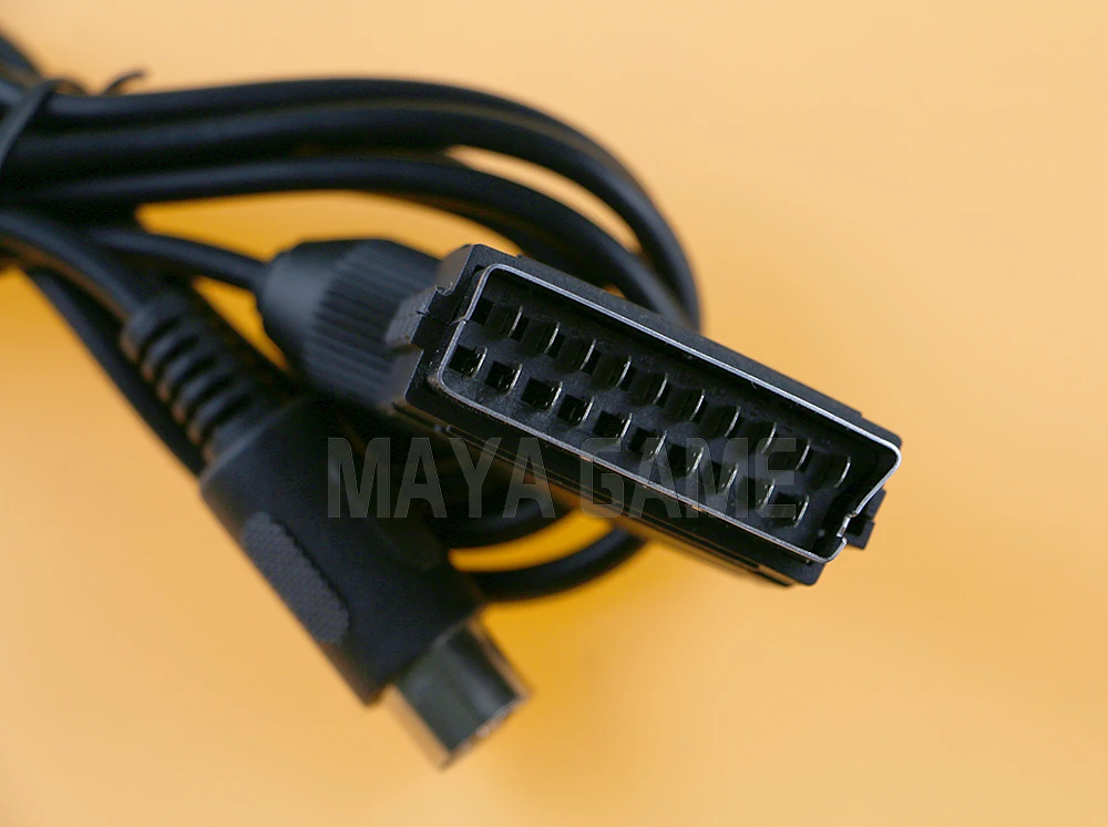 10 قطعة كابل سكارت RGB AV الرصاص لـ Sega لـ Genesis 1 V-Pin Plug PAL