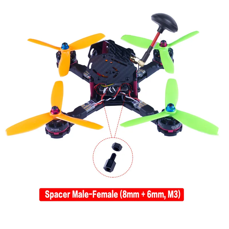 Sunfounder-parafusos de nylon para arduino, 210 peças, variados, m3 m2.5, espaçadores de porcas, para arduino, raspberry pi, aeronaves fpv, rc, drone, pc, mods