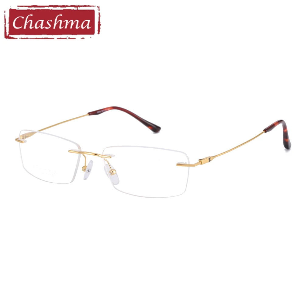Prescription Eyeglasses Pure Titanium Rimless Glasses for Men Top Quality Women Spectacle Frames Optical Light Rim for Miopia