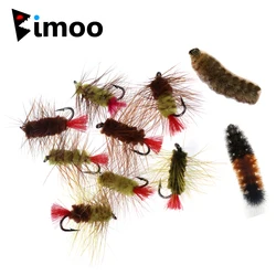 Bimoo anzuelo de trucha – Ninja y gusano lanoly, color mixto