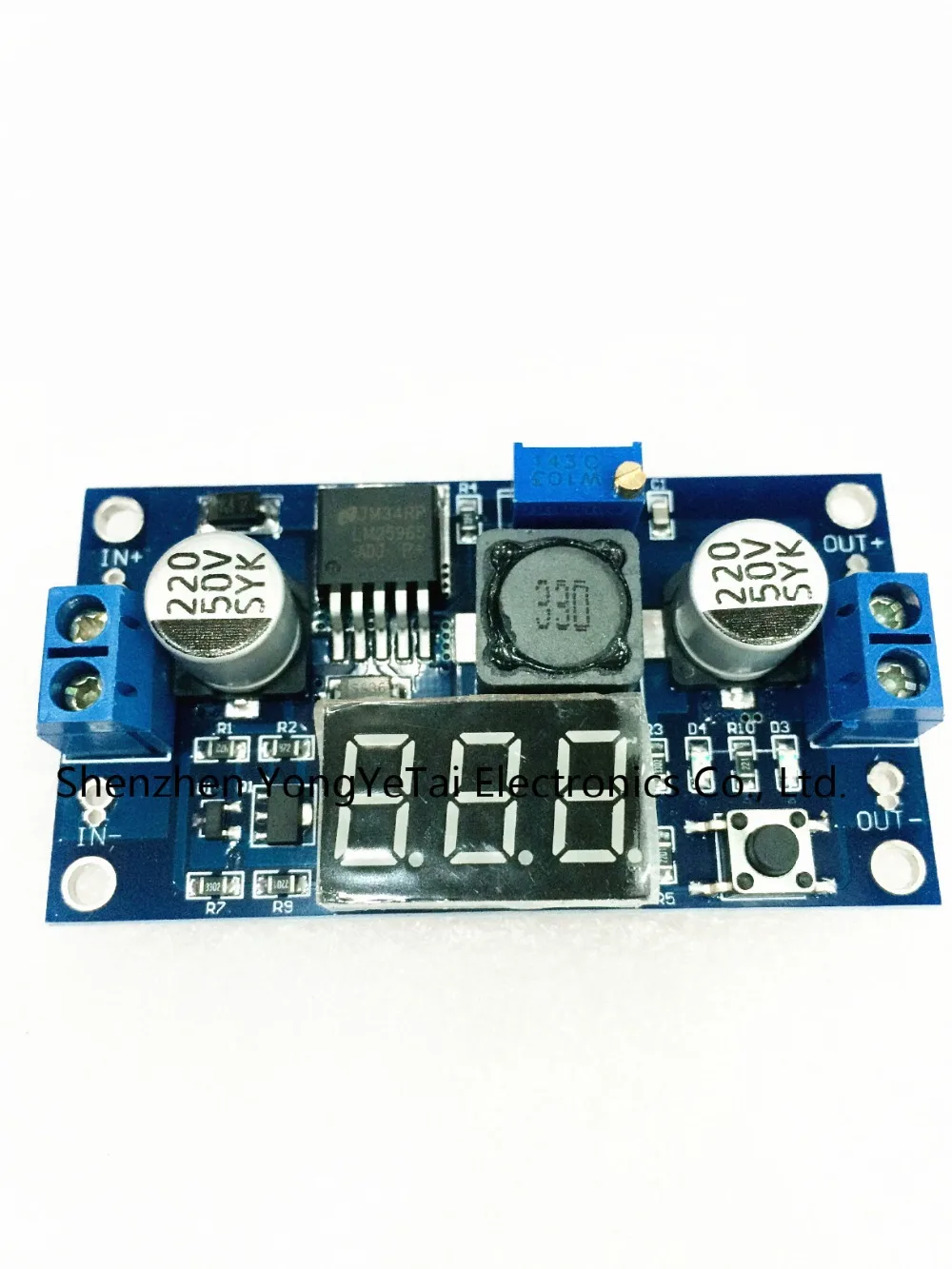 YYT DC-DC adjustable power supply modules LM2596 regulator module with voltage meter display