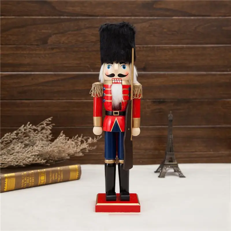 High Quality New King Movable Doll Puppets 38cm Classic Nutcracker Puppet Soldiers Christmas Toy Gift Ht106