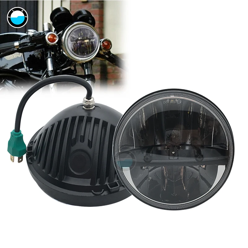 

7" Inch Round Led Headlamp with Hi/Lo Beam Head Lamp For Yamaha Road Star 1700 Midnight Motorcycles Headlight