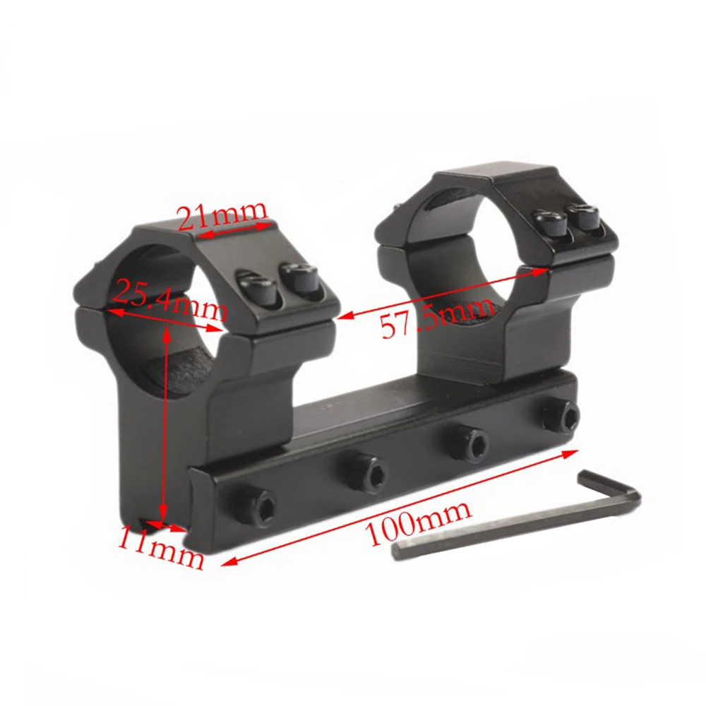 Anelli di montaggio per cannocchiale per fucile in lega a doppio anello ad alto profilo di un pezzo supporti 30 /25.4mm 11mm accessori per la caccia