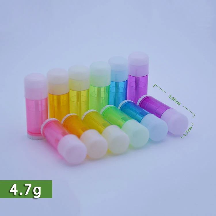 50pcs 4.7g DIY Lipstick Liptube Balm Tube Empty Liptubes Containers, Lip Tubes Balm Tubes--6 Colors Body