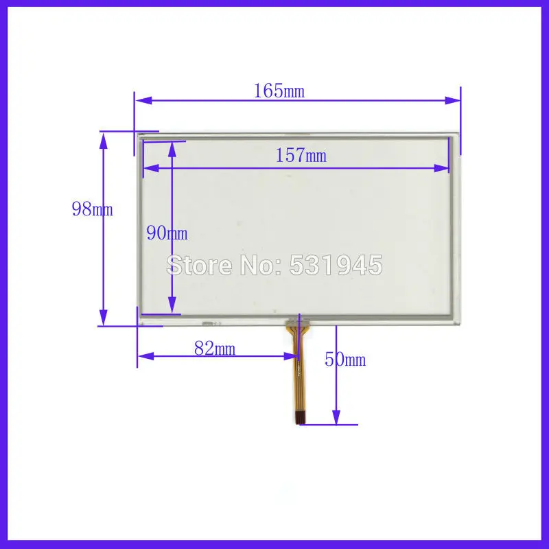 

ZhiYuSun compatible HST-TPA7.0AU for AT70TN90 165mm*98mm 4 wire TOUCH SCREEN for gps glass 7inch touch panel