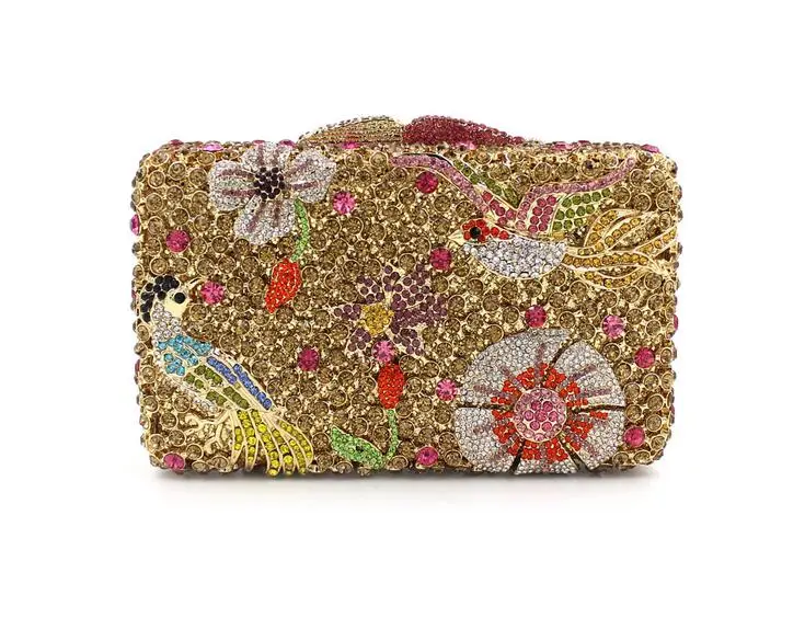 BL050 Luxury diamante evening bags colorful clutch bags women party purse  dinner bags crystal handbags gemstone wedding bags