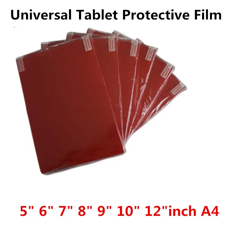 Protector de pantalla transparente y suave para tableta y PC, película protectora limpia para cámara de juegos GPS y coche, Universal, 5,0, 6,0, 7,0, 8,0, 9,0, 10, 12 pulgadas, A4