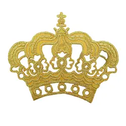 Embroidery Patch Sew Iron On Royal Imperial Crown King Embroidered Patches Badges For Bag Jeans Hat T Shirt DIY Appliques Craft