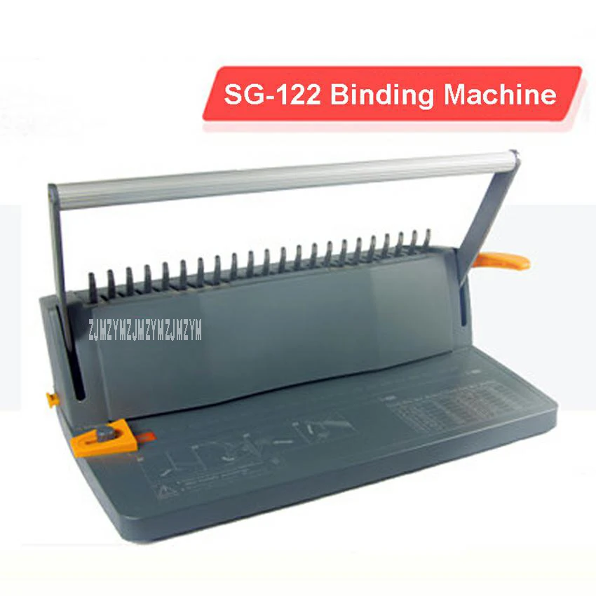 SG-CB122 Manual A4 Paper Punch Paper Puncher Binder Punch Wire Binding Machine Paper Cutter Decorative Hole Punch 21 Holes