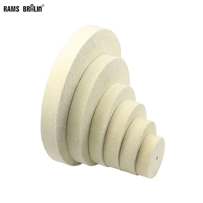 

125-300mm *25mm Wool Felt Polishing Buffing Wheel Jade Metal Mirror Surface Finish Bench Grinder Tool