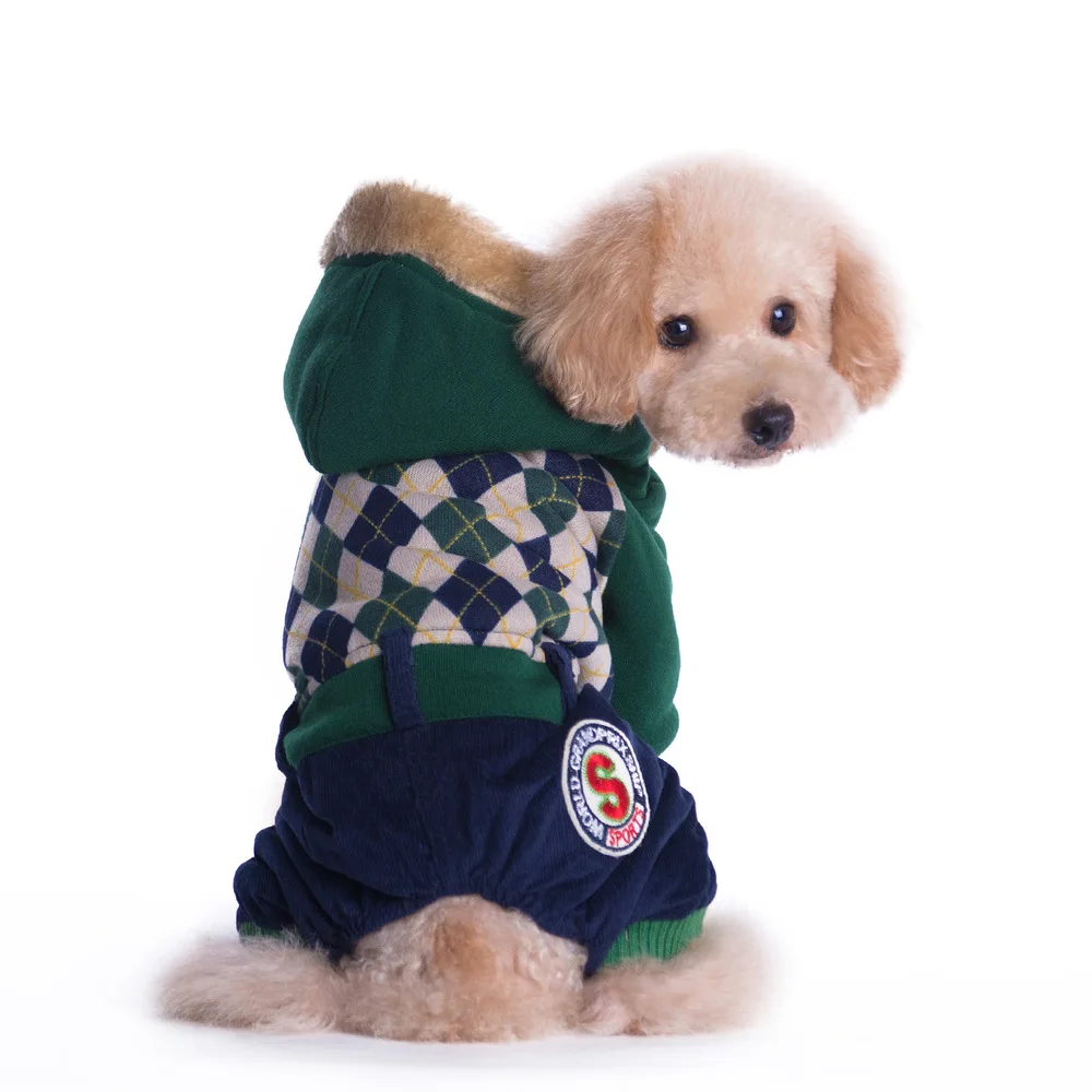 Pet dog clothes pet supplies winter cotton-padded clothes pet clothes dog clothes of preppy