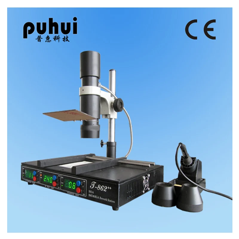 New Arrival PuHui T862++ INFRARED REWORK BGA STATION IRDA WELDER T862++ BGA MACHINE