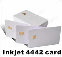 100 sztuk/partia do druku kontakt pcv puste inteligentne karty IC z FM/Sle4442 Chip do drukarki atramentowej Epson/Canon darmowa wysyłka