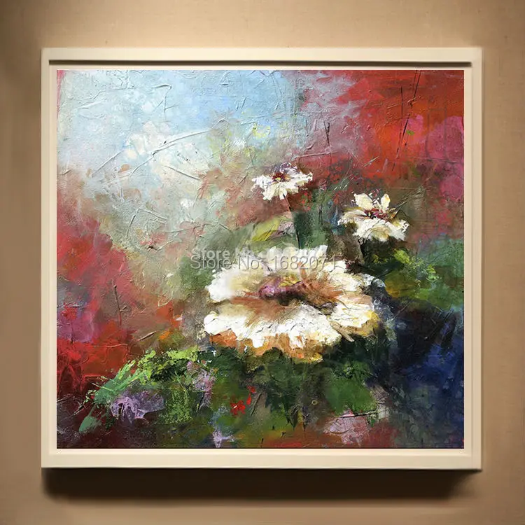 

Superb Artist Handmade High Quality Abstract Flower Paintings On Canvas Hand-painted Flower Oil Painting For Living Room