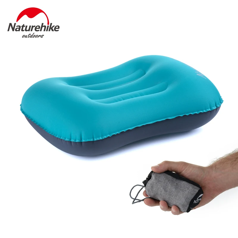 Naturehike-almohada inflable portátil para viaje, cojín de aire ultraligero para cuello, equipo de dormir para acampar, NH17T013-Z de TPU de uso rápido