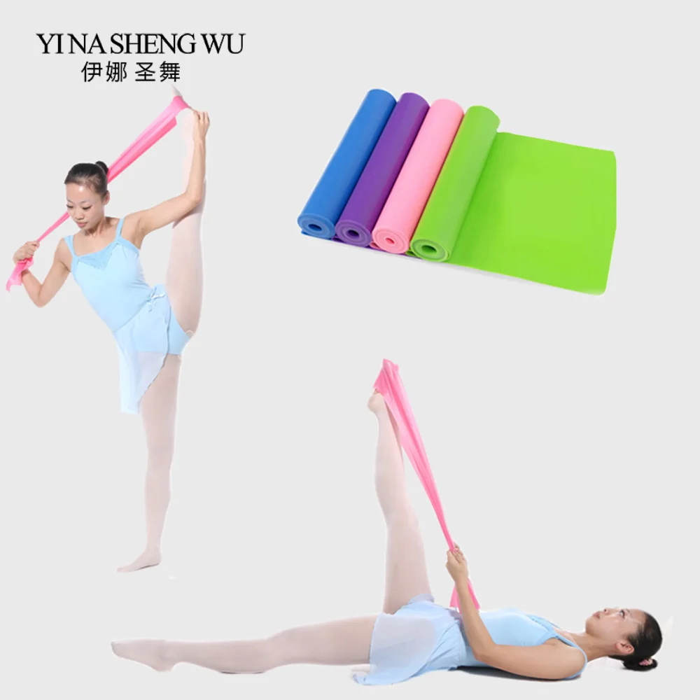 New Pure Latex Elastic Ballet Stretch Band Fitness Yoga Pilates Pull Up Resistance Band Ballet Dance Accessories Adult Children