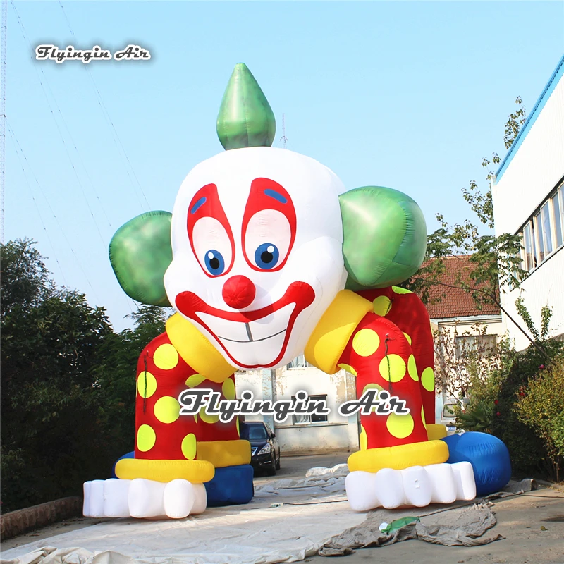 Customized Circus Entrance Inflatable Clown Tunnel 7.5m*7m Giant Blow Up Clown Archway For Concert Stage Decoration