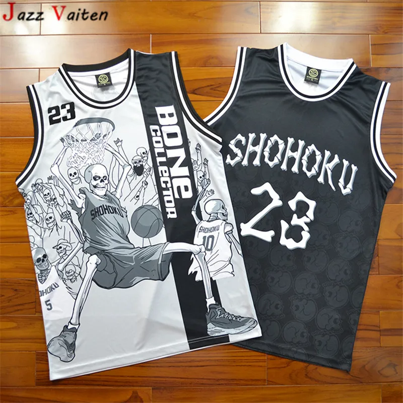 2024 Men Shohoku Basketball  Jerseys Bone Collector 23# Hiphop Street  Basketball  Shirts Professor Tops TOP QUALITY