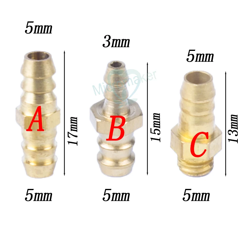 

10PCS Dental Connector Adaptor 5mm to 3mm, 5mm to 5 mm,5mm Connector Joint Dental Chair Accessories Tube Connection