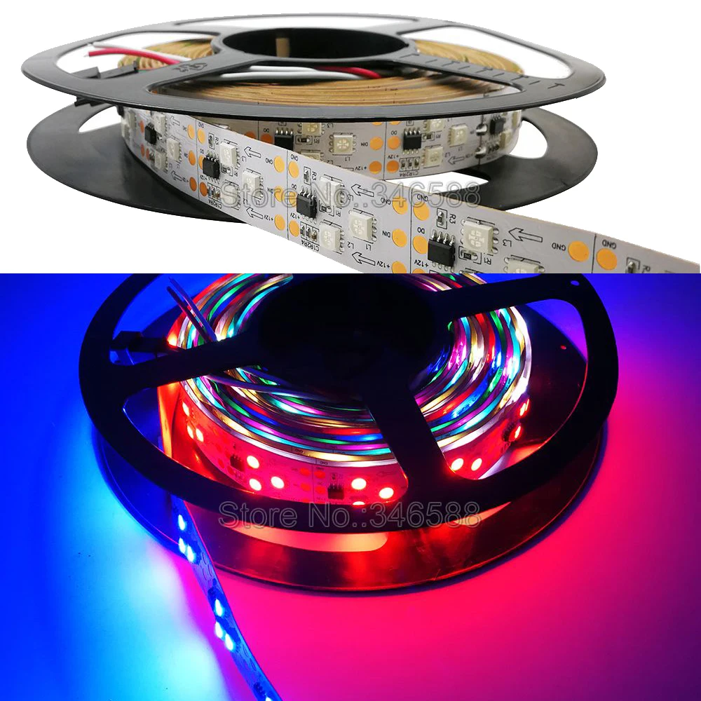 5M 12V 5050 SMD WS2811 IC 90LED/M 450LEDs 3 Triangle Row Dream Color Pixel LED Strip,IP20 Non-waterproof or IP67 Waterproof