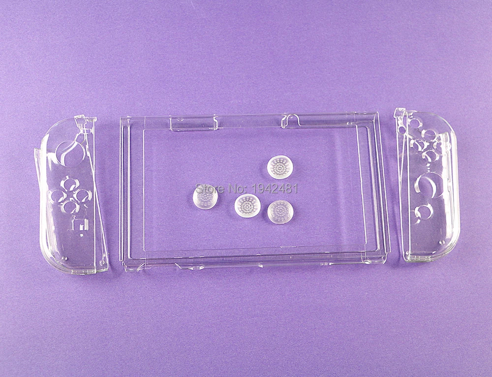 1ชุดHardคริสตัลป้องกันฝาครอบสำหรับNS NXคอนโซลSwitch + Thumbหมวกแพคเกจ