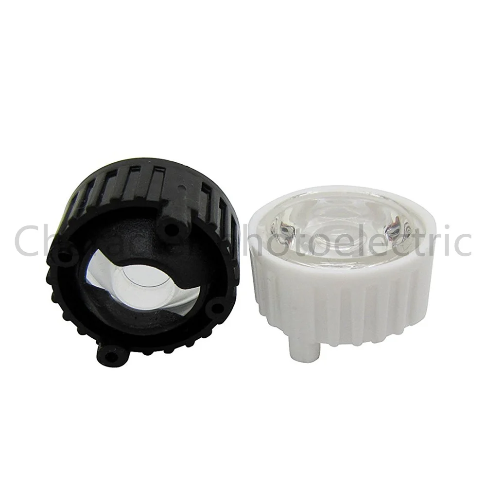 

LED lens for 1W 3w LED light black white holder 20mm high quality 5 10 30 45 60 90 120 degree optical lens