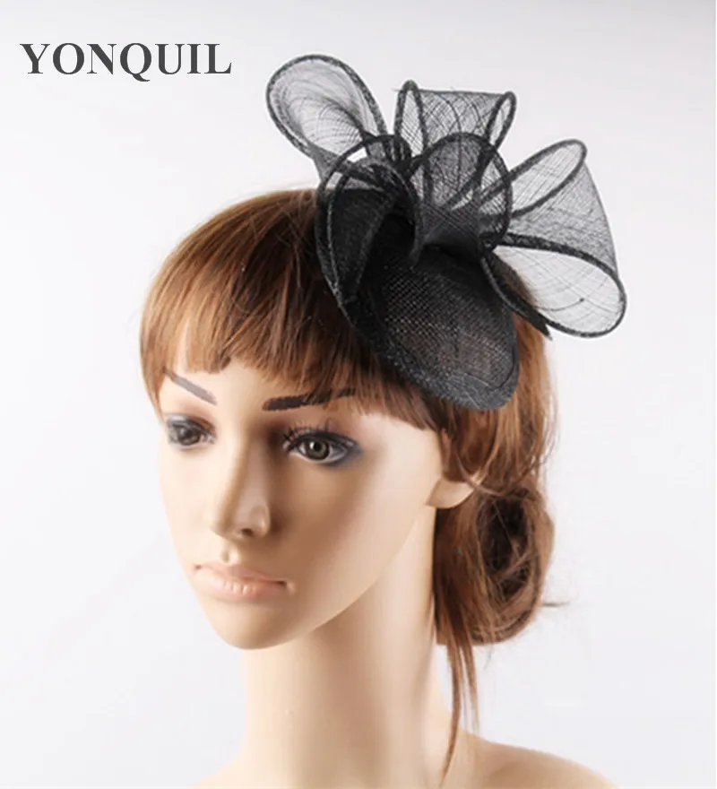 Mê Hoặc Sinamay Cô Dâu Fascinator Nón Kết Thời Trang Mới Mũ Trụ T-Nền Tảng Cưới Mũ Phù Hợp Cho Tất Cả Các Mùa Nữ Chapeau