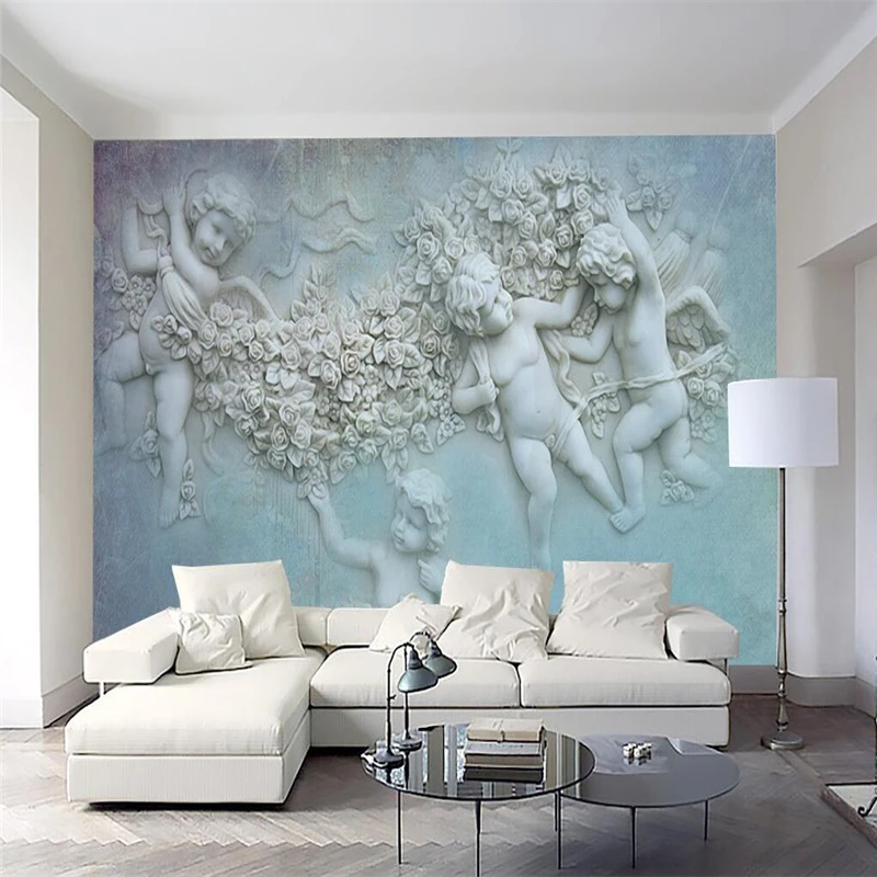 beibehang little angel Cupid Custom Photo Mural Wallpaper for Living Room Bedroom Sofa Backdrop Murals wall papers home decor