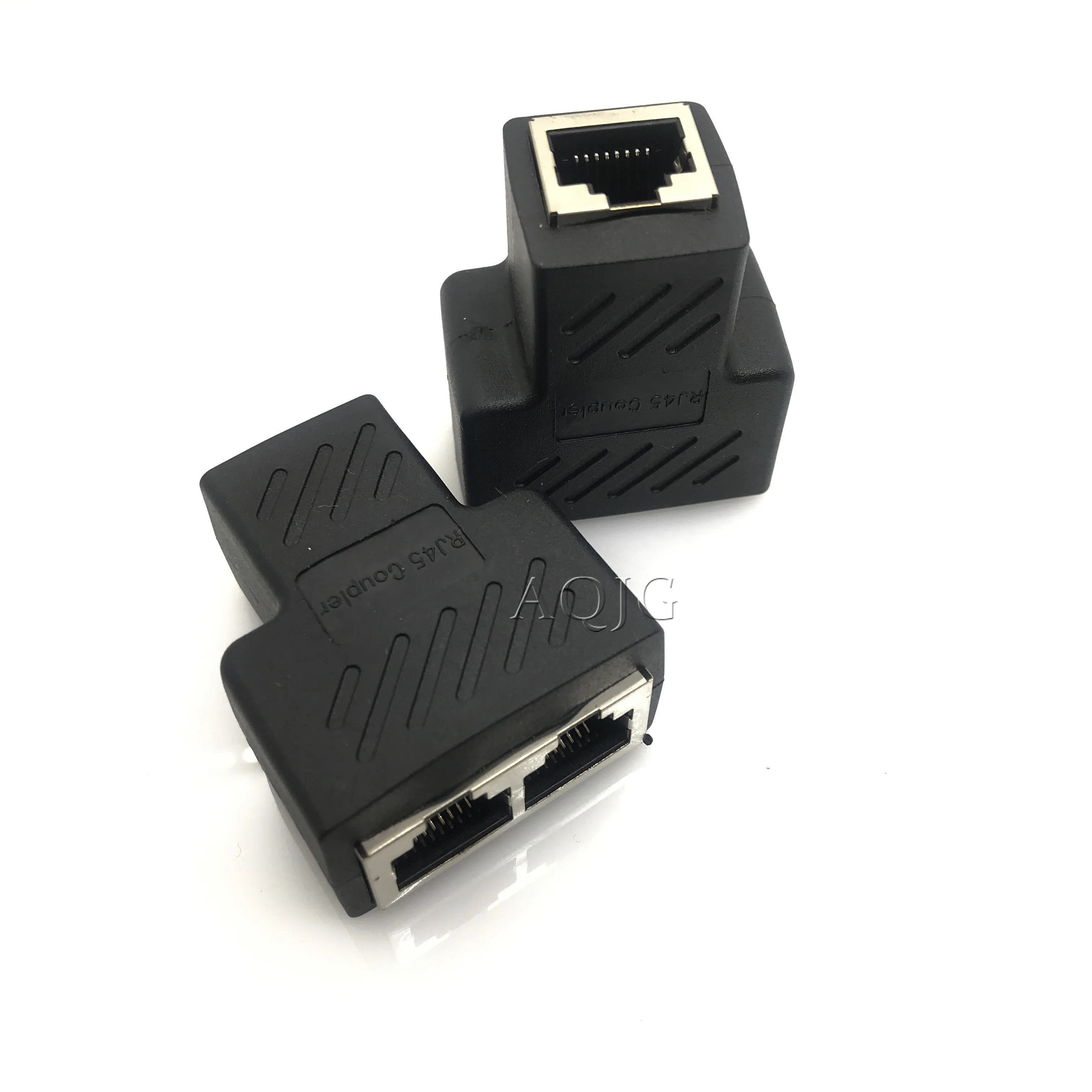 1 To 2 Ways LAN Ethernet Network Cable RJ45 Female Splitter Connector Adapter For Laptop Docking Stations Z07 Drop ship