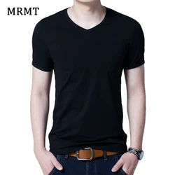 2024 MRMT Men's Cotton Short Sleeve T-shirt tide man V collar cotton fashion big size bottoming men's T-shirt