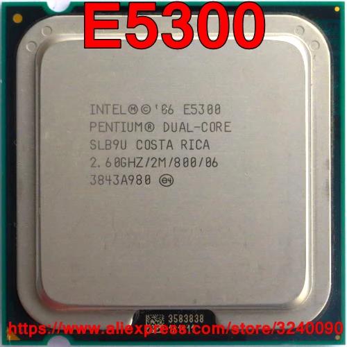 Original Intel CPU Pentium Processor E5300 2.60GHz/2M/800MHz Dual-Core Socket 775 free shipping speedy ship out