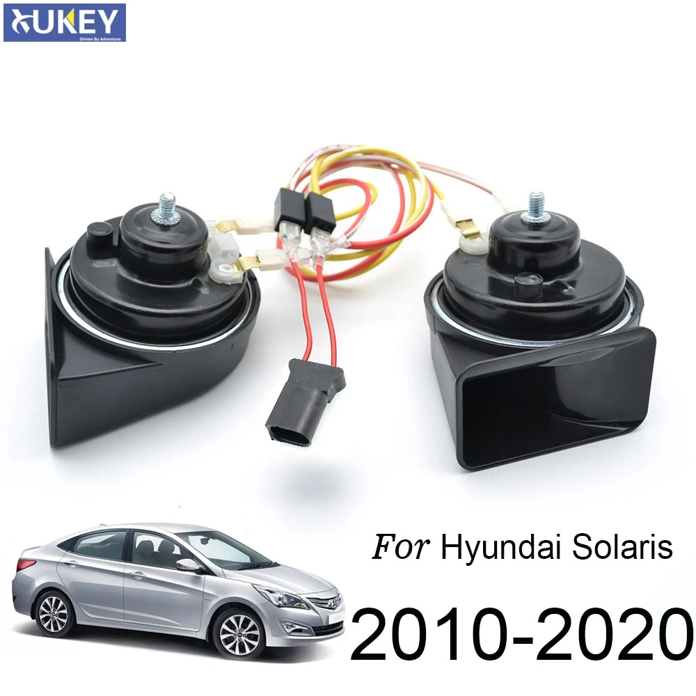 Dla Hyundai Solaris 2010 2011 2012 2013 2014 2015 2016 2017 2018 2019 klakson ślimakowy 12V wodoodporna podwójna Tone głośny Auto rogi