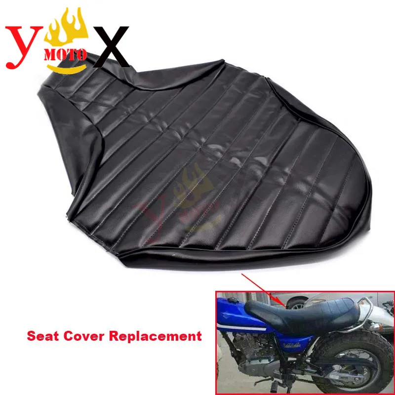 Replacement Black High Quality PU Leather Motorcycle Seat Cover Cushion Protection Waterproof For SUZUKI VV250 WANWAN 250