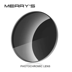 MERRYS Photochromic Series 1.56 1.61 1.67 Prescription CR-39 Resin Aspheric Glasses Lenses Myopia Sunglasses Lens