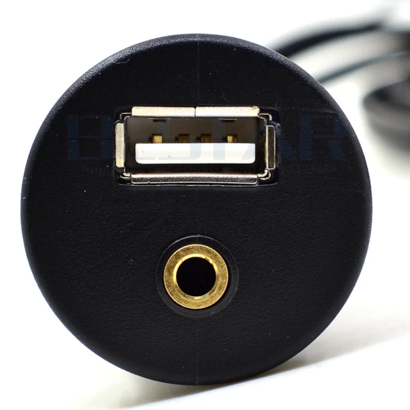 1 متر 3FT لوحة سيارة فلوش جبل لوحة USB 2.0 3.5 مللي متر AUX RCA تمديد كابل ذكر إلى أنثى لتصفيف السيارة