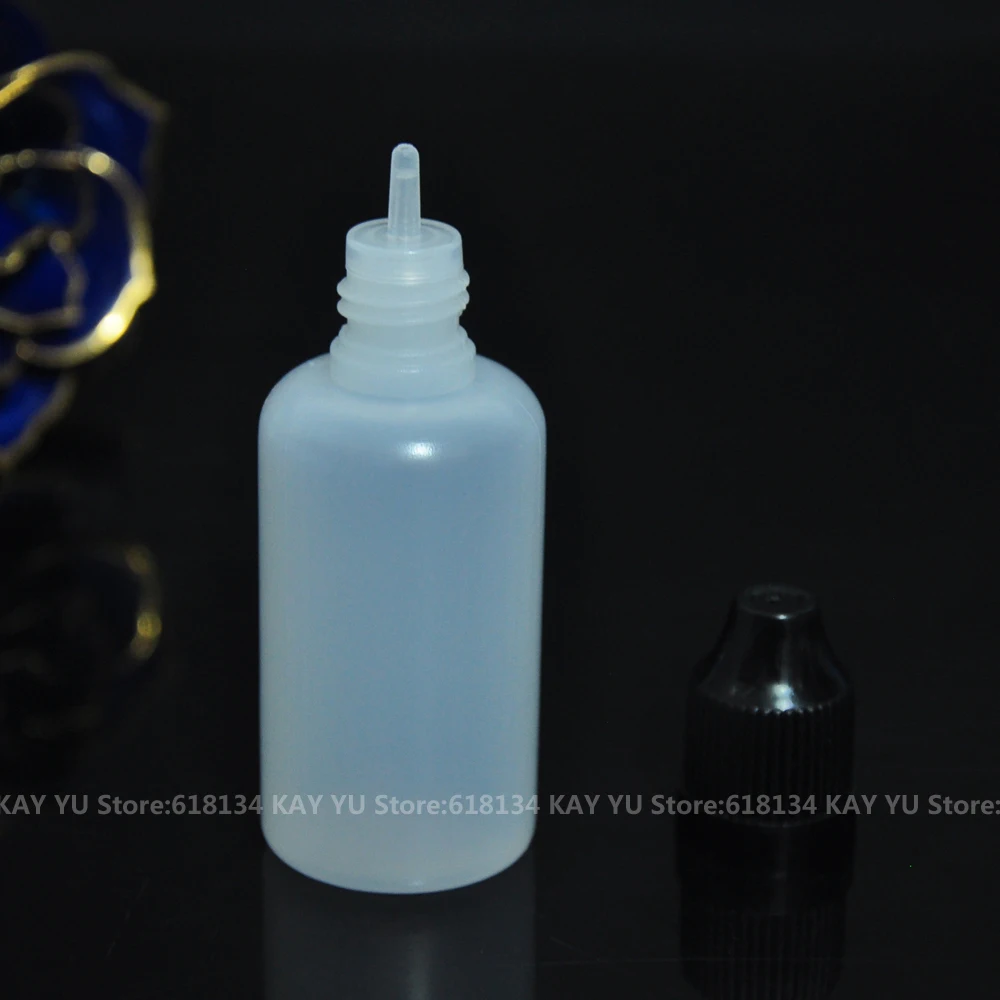 

4000pcs/lot 10ml 30ml 50ml 100ml liquid plastic dropper bottle with long thin tips and black cap