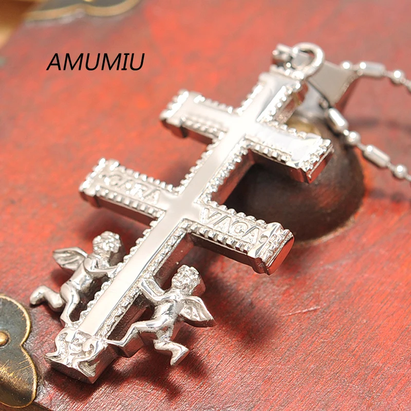 

Детское ожерелье с подвеской AMUMIU angel, модные ювелирные изделия из нержавеющей стали 2017 для мужчин и женщин, оптовая продажа HZP142