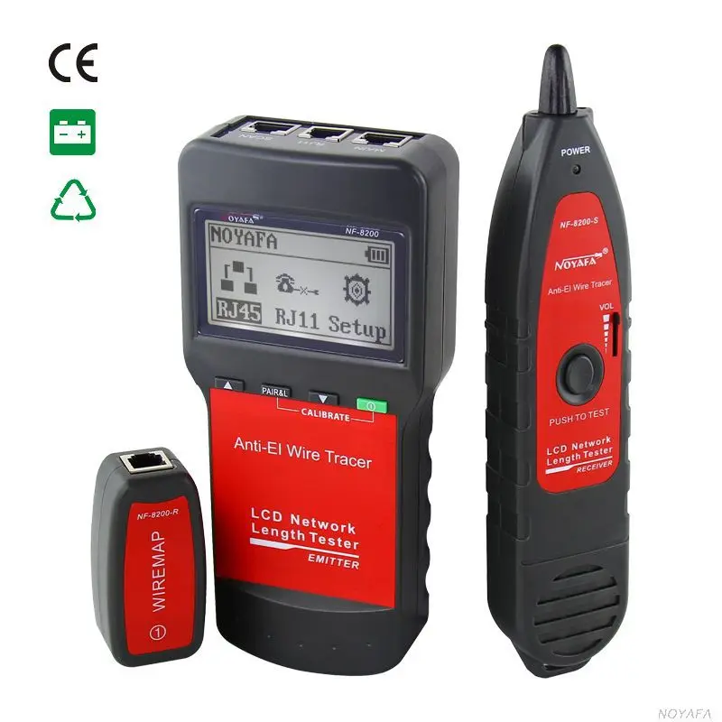 

NF-8200 LCD Display Network LAN Cable Tester Cable Continuity Tester Inspection Wire Tracker Length Tester