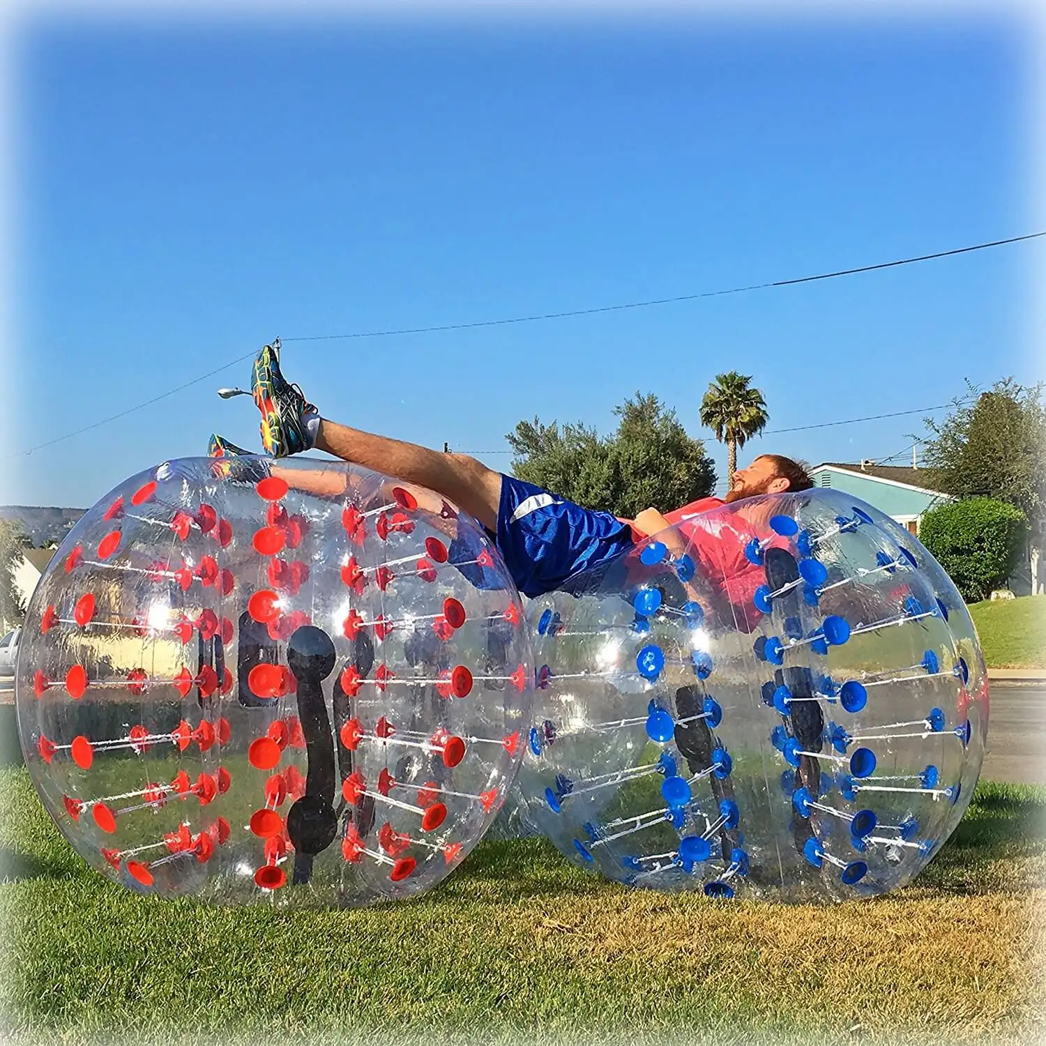 

New Design Inflatable Human Bumper Ball 1.5M Dia Inflatable Soccer Bubble Ball For Kids And Adults 100% TPU Giant Bubble Ball