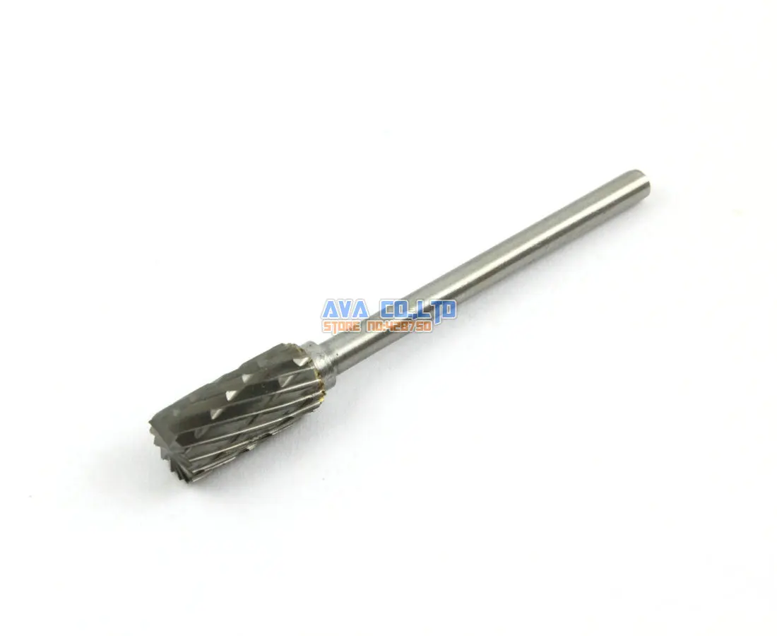 5 Pieces 6mm Tungsten Carbide Burr Rotary Cutter File 3mm Shank Double Cut (NO.6)