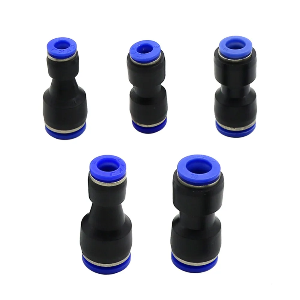 Slip-lock Reduce Straight connector 6mm 8mm 10mm 12mm OD Hose Adapter Garden Irrigation Pneumatic Pipe Fittings 5 Pcs