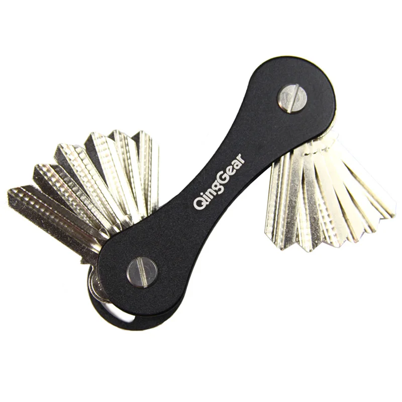 QingGear rozszerzony Keybone włókno szklane aluminiowy organizer na klucze do drzwi uchwyt na kluczyk samochodowy bar Multi brelok do kluczy kieszonkowy klucz do użytku na zewnątrz narzędzie