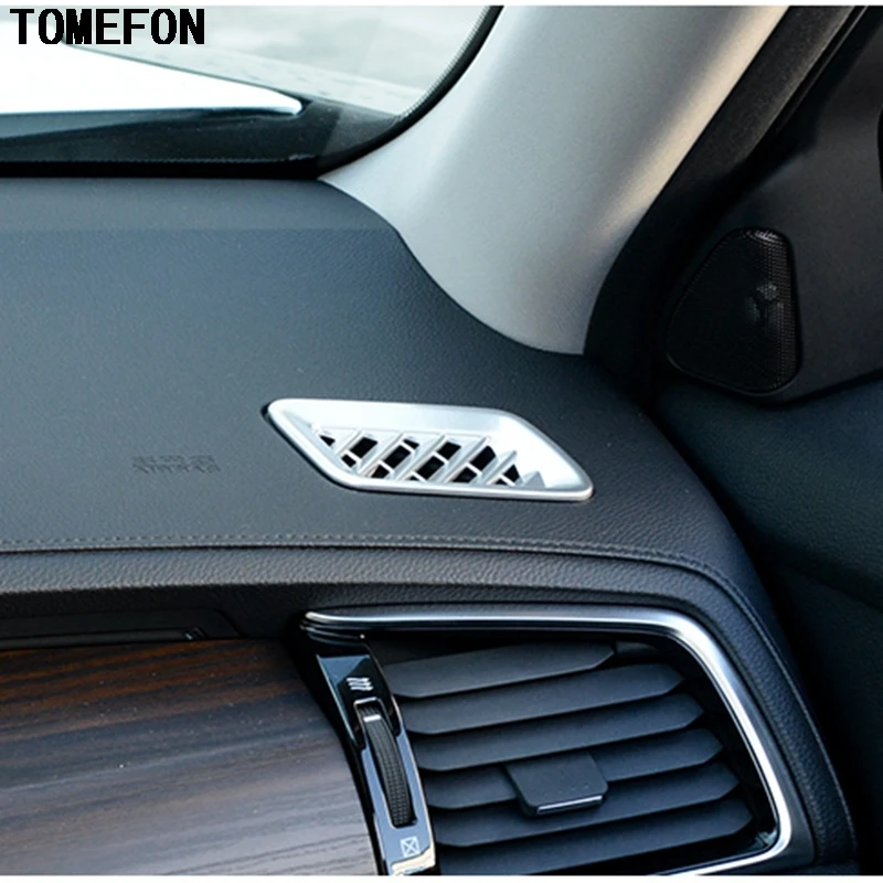 FOR HONDA URV UR-V 2017  ABS CHROME DASHBOARD AIR VENT TRIM COVER BEZEL GARNISH FRONT INSERT OUTLET 2PCS
