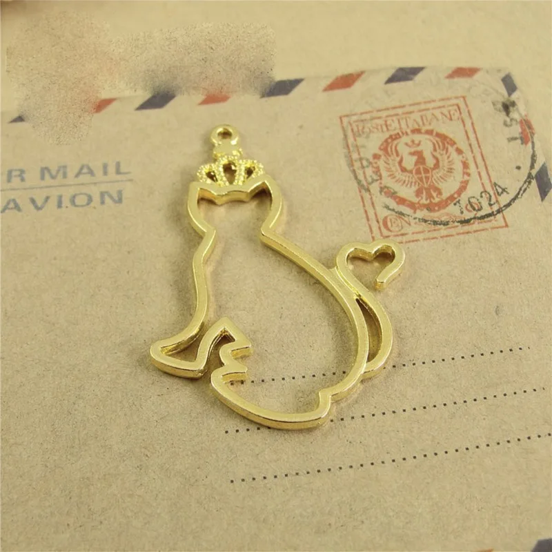 REGELIN 10pcs/lot animals bottle  shape magic bar Metal Frame Pendant Gold Charm Bezel Setting Cabochon Setting UV Resin Charm